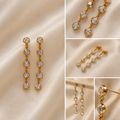Crystal Cascade Drop Earrings