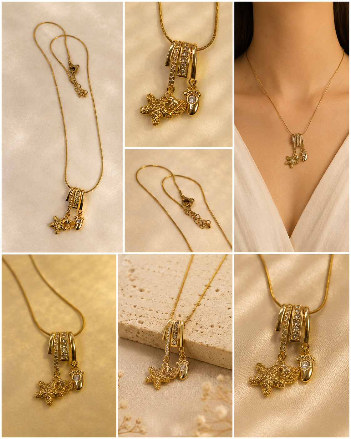 Ocean Charm Pendant Necklace