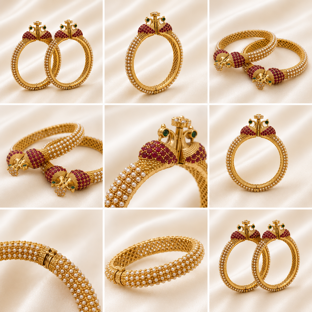 Royal Pearl Kada Set